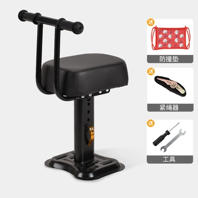 Battery Car for Children — Electric car child seat - black-straight-handlebar-armrest-thickened-seat