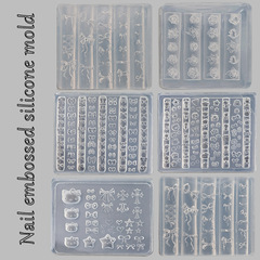 ネイルアートエンボスモールド 3D シリコーンモールドシリコーン Xiaohongshu DIY 弓三次元モールド卸売