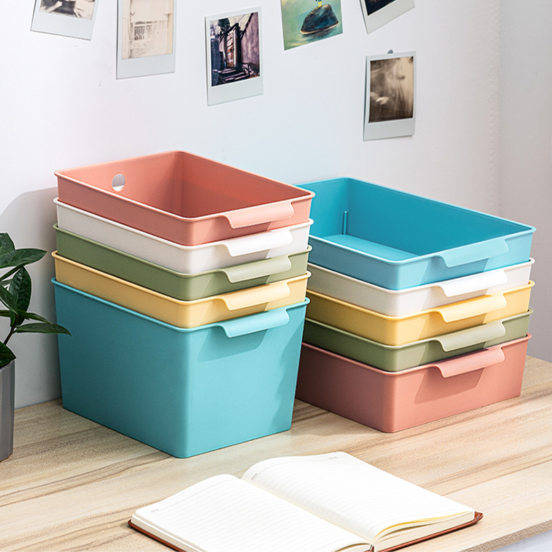 雜物收納筐桌面零食儲物盒塑料化妝品收納盒浴室廚房整理盒置物架