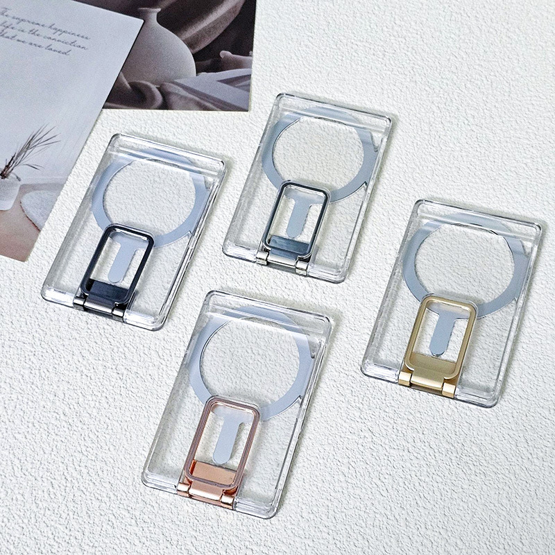 Apple Magsafe 磁気カードホルダーブラケット携帯電話銀行カードホルダーイン女性透明 Apple 磁気カードホルダーに適しています|undefined