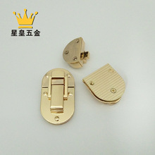 中式仿古箱子锁首饰盒礼盒搭扣木盒子锁扣酒盒包装盒掰锁浅金色