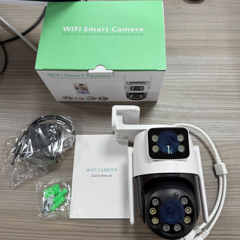 ICSEE 双眼ガンボール 8MP 監視カメラ家庭用屋外 360 度死角なしデュアルカメラ Xiongmai|undefined