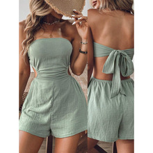 N 31364 Waist Hollow Jumpsuit ���ο����������羳��ó��