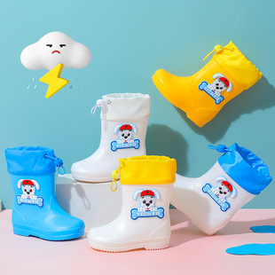 Children's rain boots boys' and girls' non-slip rain boots boys' non-slip high-top waterproof shoes for children and students