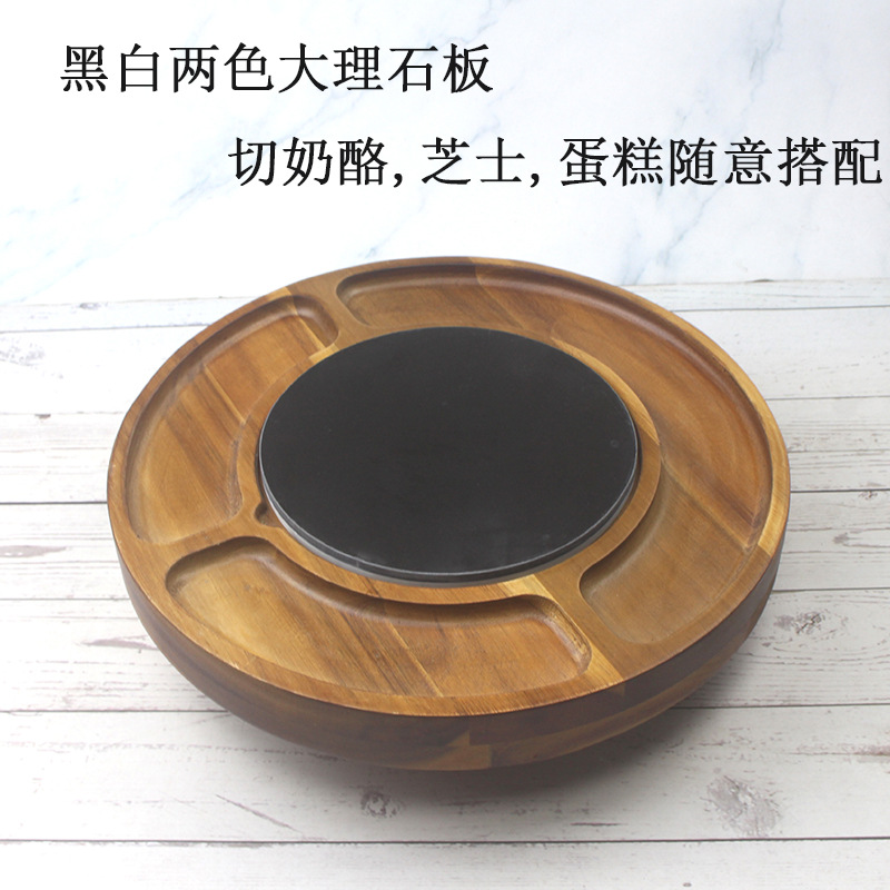 Tabla de queso de madera de acacia con cuchillos tabla de frutas tabla de mármol set de herramientas