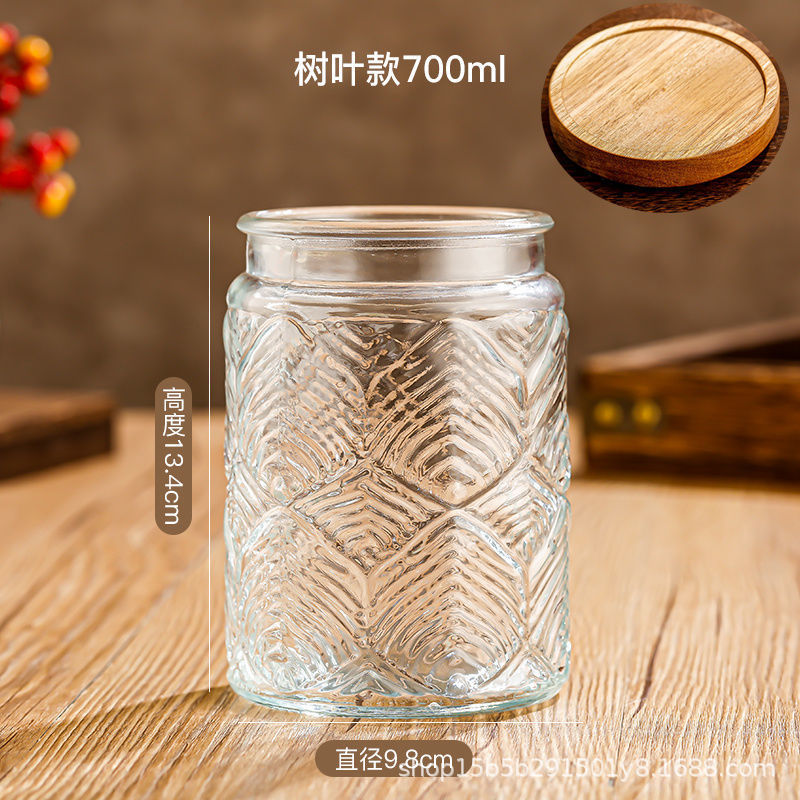 Chino retro Begonia flor vidrio sellado tarro caramelo snack tarro de almacenamiento frutos secos tuerca de almacenamiento tarro