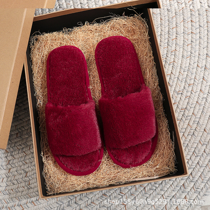 Pantuflas de Lino y Pelo Sintético Transpirable y Ligero para Casa y Viaje