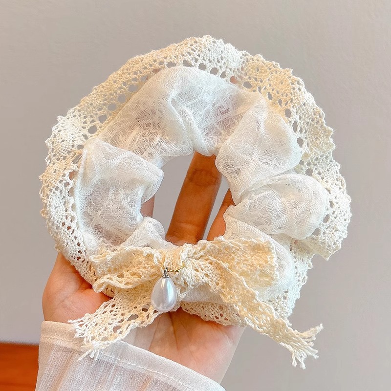 Colección de anillo de cabello lindo de intestino grande de verano de cola de caballo de cabeza de cuerda de flor de cabeza de niña universitaria estilo de alto valor de belleza joyería de cabello