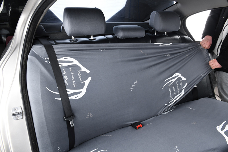 Car Rear Backrest Protective Cover Elastic Four-Season Universal Fabric Dust Cover Backrest Headrest Split Cover