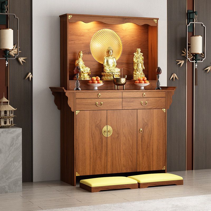 Chuanmutang Household Altar, Buddha Cabinet, Guanyin Buddha Altar, Chinese-Style Buddha Altar, Altar, Shrine