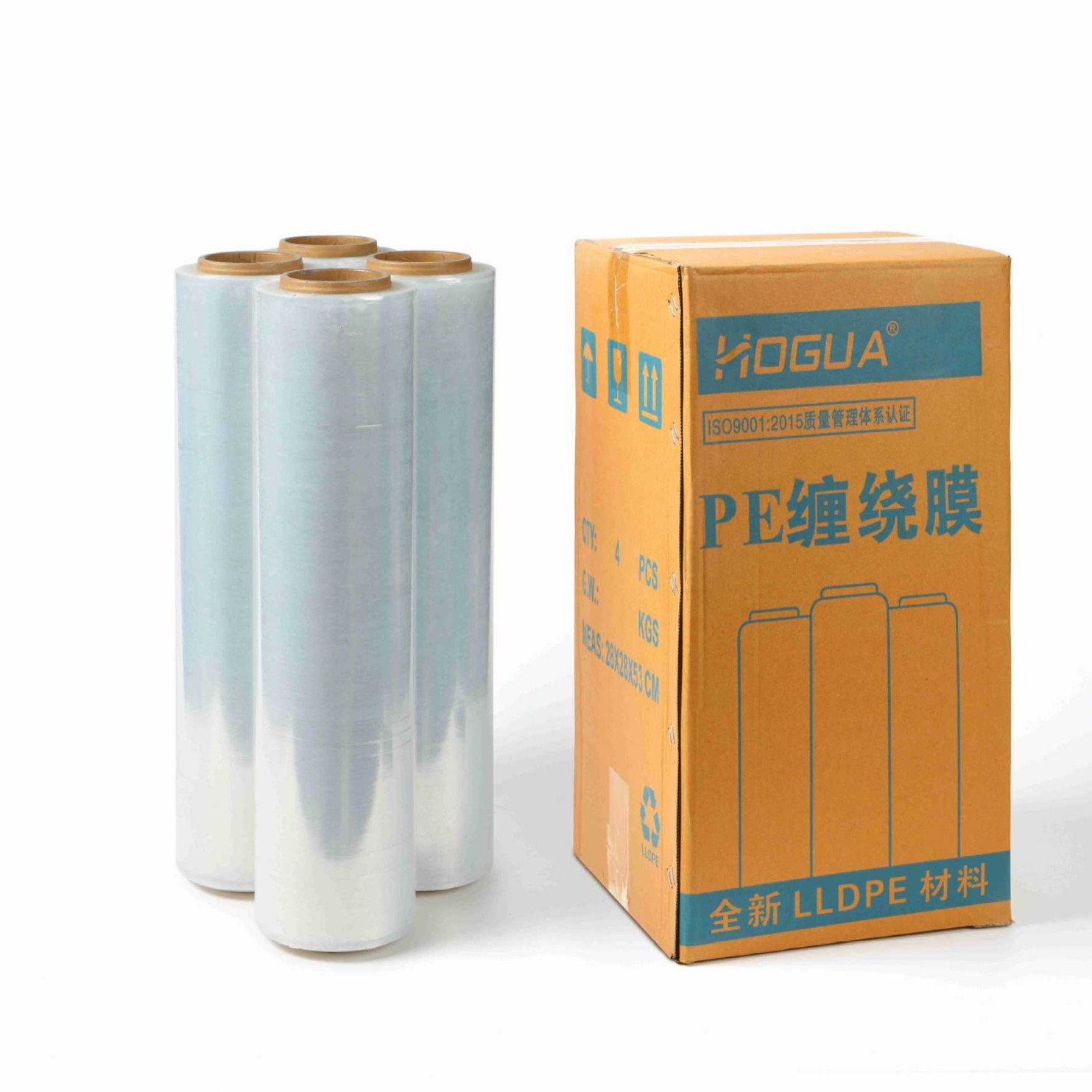 打包缠绕膜厂家包装塑料膜大卷自粘保护薄膜PE工业拉伸膜打包膜