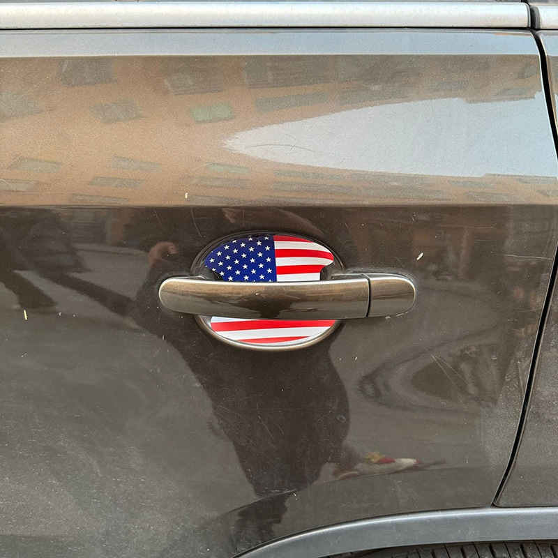 Amazon bandera americana manija de la puerta del coche pegatinas puerta tazón película protectora pegatinas resistente a los arañazos 4 piezas image 2