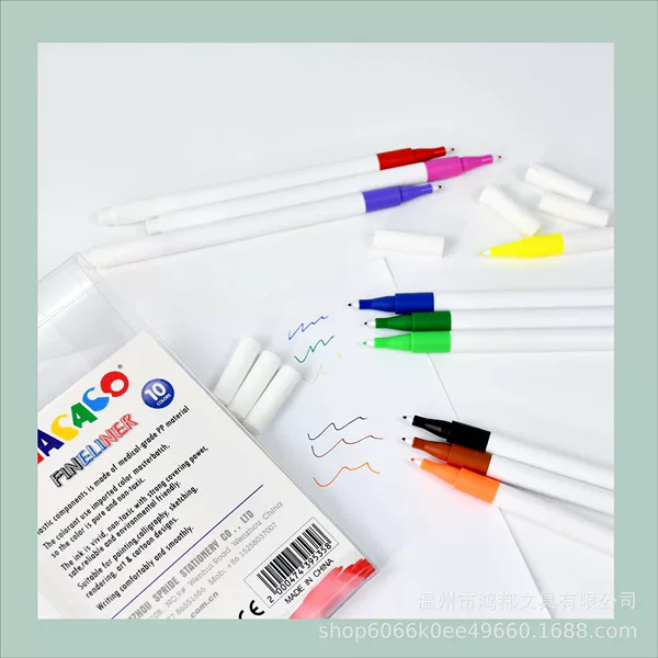 Children's Paintbrush Water-Based Soft-Head Watercolor Pen Colorful Washable Soft-Head Pen Set Manufacturer Stationery Children's Painting Pen