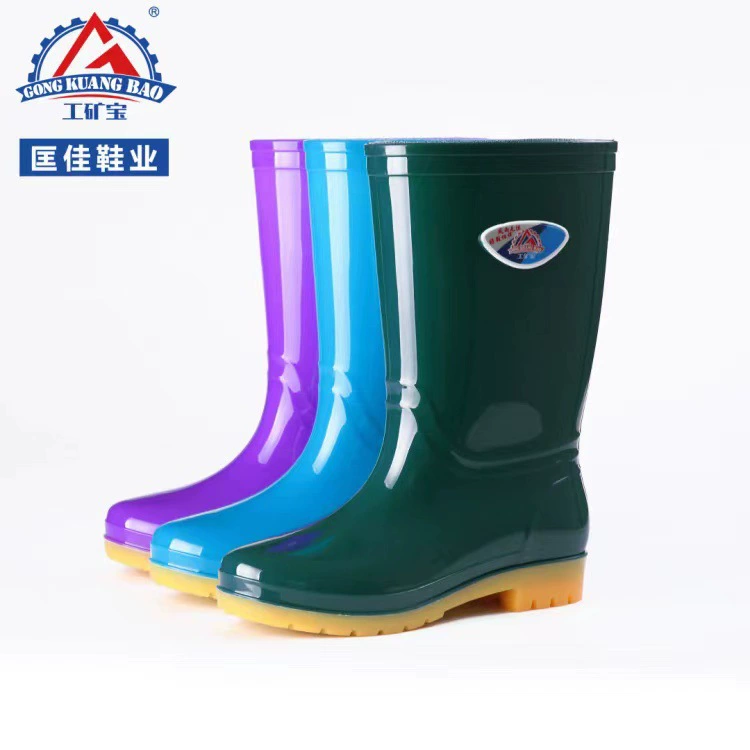 Kuangjia Shoes Industry Minbao 228 Женская средняя строительная площадка дождевая обувь водная обувь резиновая обувь сельскохозяйственная кухня дождевая обувь оптом