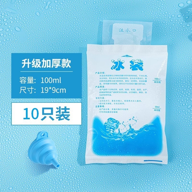 水入りアイスバッグ、エクスプレス専用冷凍生鮮食品家庭用鮮度保持、使い捨て再利用可能な冷蔵バッグ、商業用|undefined
