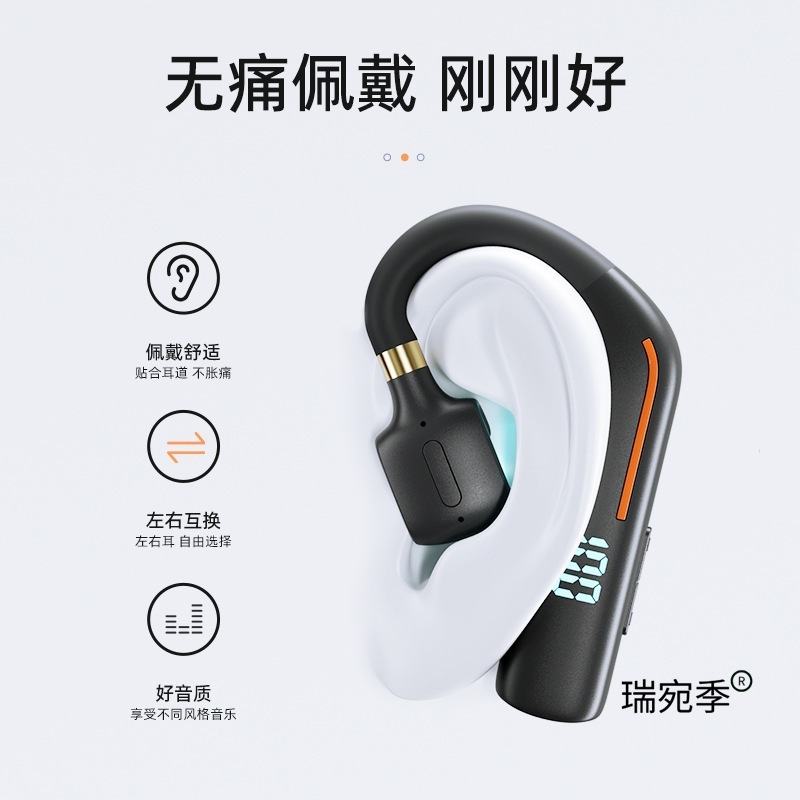 蓝牙耳机超长待机续航2025年新款无线左右挂耳式开车司机高清通话|undefined