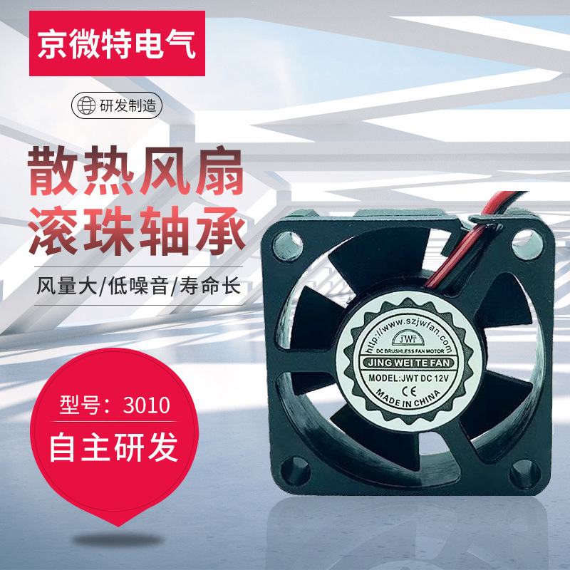 Factory supply 3010 DC fan 5V12V24V wireless monitoring equipment beauty instrument double ball cooling fan