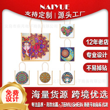 钻石画手提袋收纳购物袋帆布袋手工制作DIY点钻钻石画包包