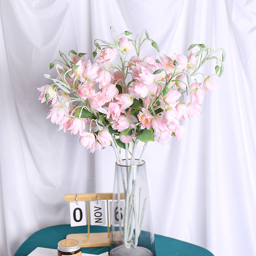 Manufacturer wholesale wedding wedding decoration silk flowers fake flowers floristry lily of the valley ins wind fresh artificial flowers windbell flower