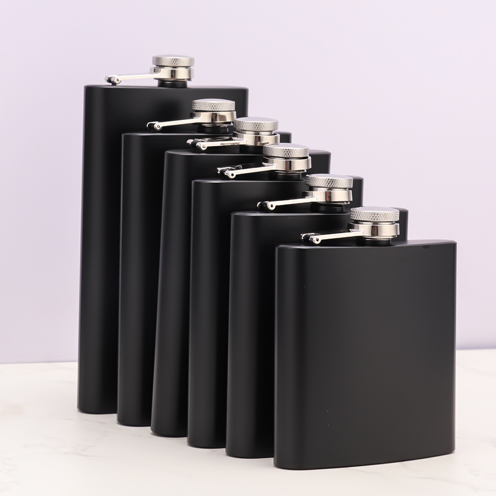 厂家直供2两-12盎司不锈钢酒壶小酒壶 户外随身便携酒具白酒瓶