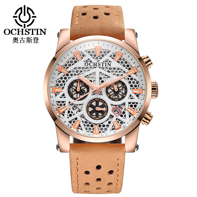 Cross-Border New Multi-Functional Sports Watch, Men's Military Watch, Large Dial, Luminous, Waterproof Men's Leather Watch Cross-Border New Multi-Functional Sports Watch, Men's Military Watch, Large Dial, Luminous, Waterproof Men's Leather Watch