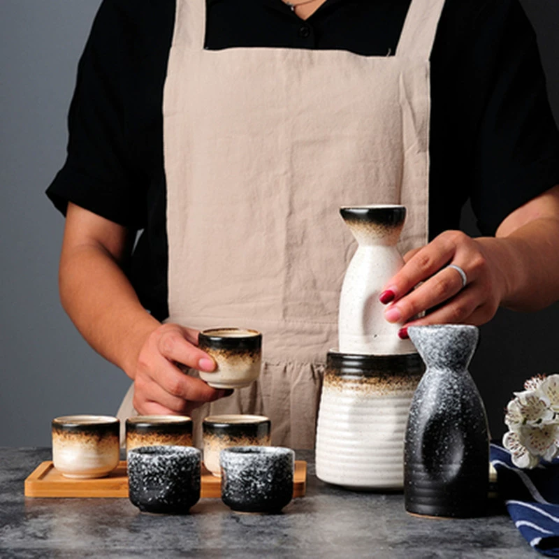 Японский стиль сакэ винный набор винных принадлежностей ретро-винный кувшин