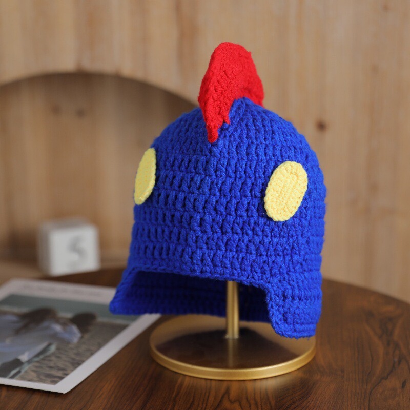 Autumn and Winter Children's Knitted Hats, Same Style as the Ones Worn by Kids, Queue Hats, Ultraman Yarn Hats, Unique Trendy Fashion Hot Items