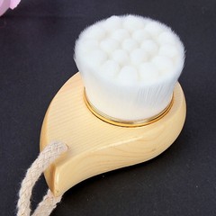跨境雨滴洁面化妆刷竹子柄逗号软毛洗脸刷美妆工具套装卸妆刷