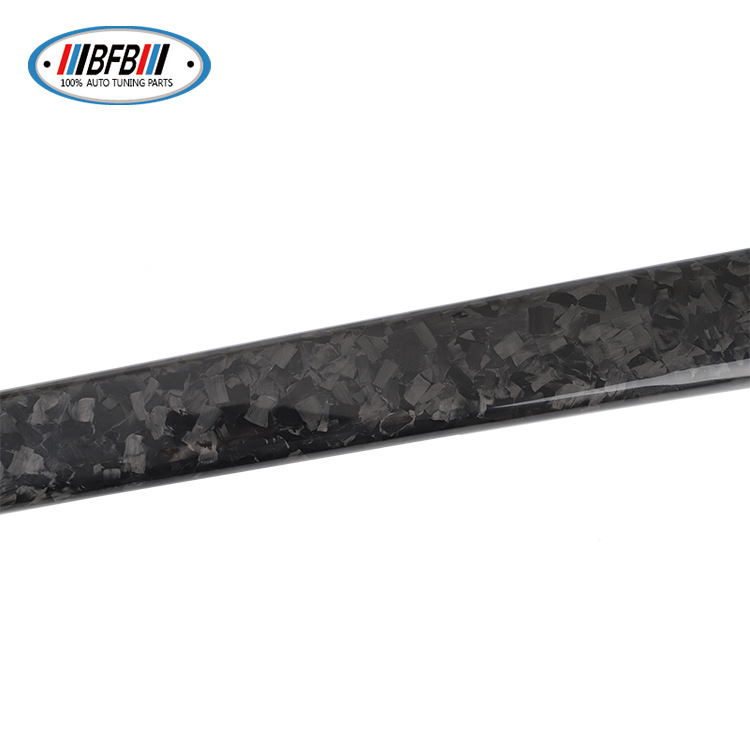 100% Real Carbon Fiber Marble Center Console Shift Sides Trim - For Tesla Model 3 - Bright Forged Shift Panels