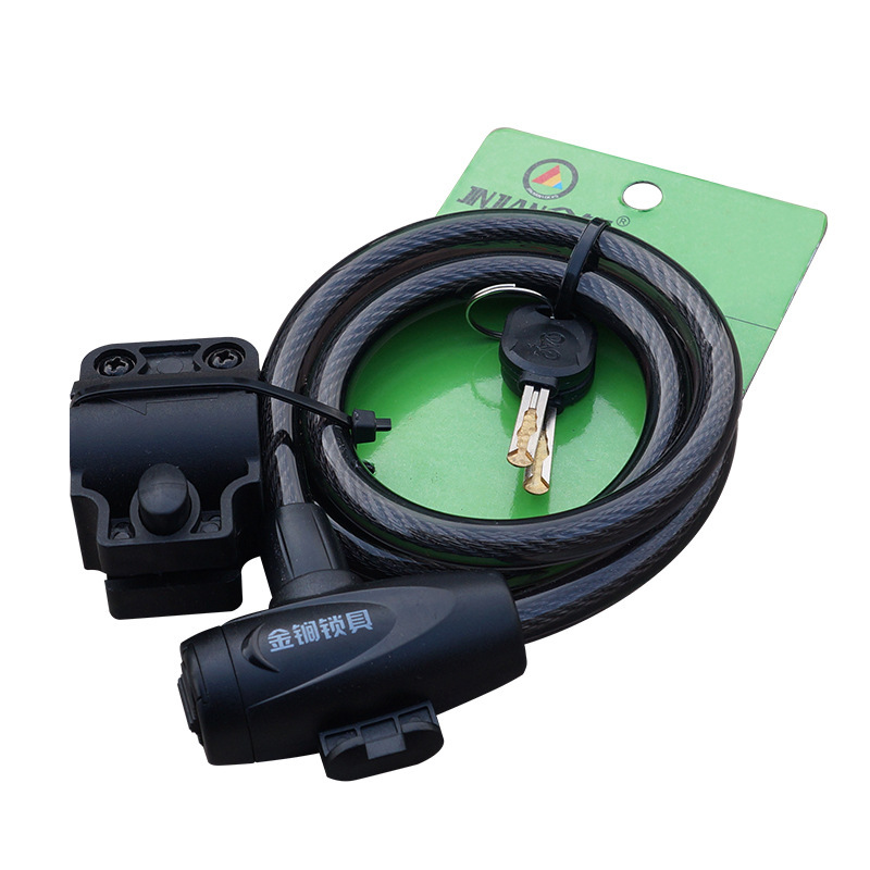 Golden Trump 588D cerradura de la bicicleta antirrobo barra de bloqueo 1,2 m alambre de acero cerradura de la bicicleta de bloqueo de la bicicleta de montaña anillo de bloqueo