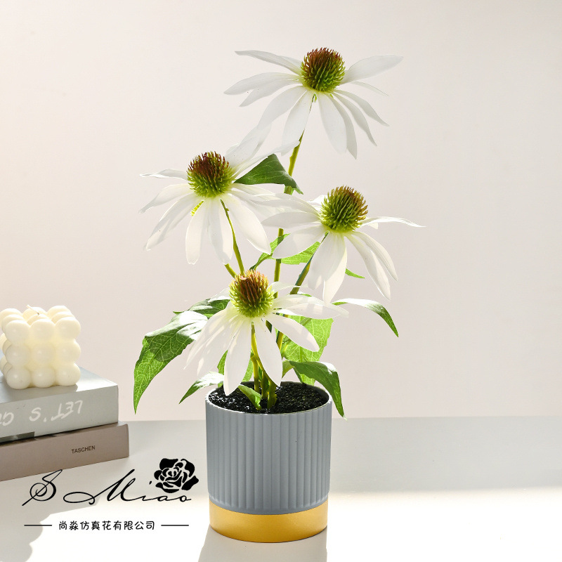 Simulación de flores sensación de pinza bonsai decoración creativa fábrica directa de plantas verdes artificiales flores falsas imitación de maceta