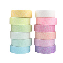 Elda Culture Cross-border Amazon 15MM 12-color Basic Candy Color DIY Dusting Powder and Paper Tape