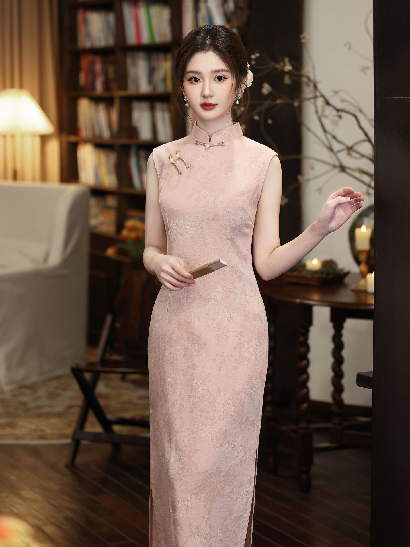 Summer fuchsia colored cheongsam