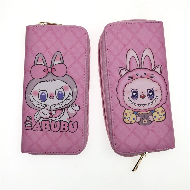 Длинный кожаный кошелек? polyurethane card holder with zipper, интернет-селебрити