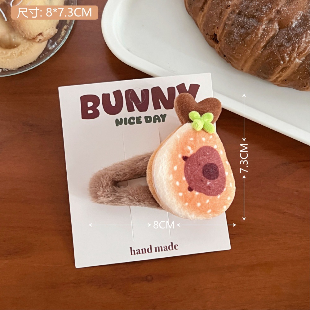 Creativo lindos pinzas de cabello gourmet pinzas de cabello pan pequeño pinzas de bordes pinzas de cabello para niñas BB pinzas de cabello al por mayor