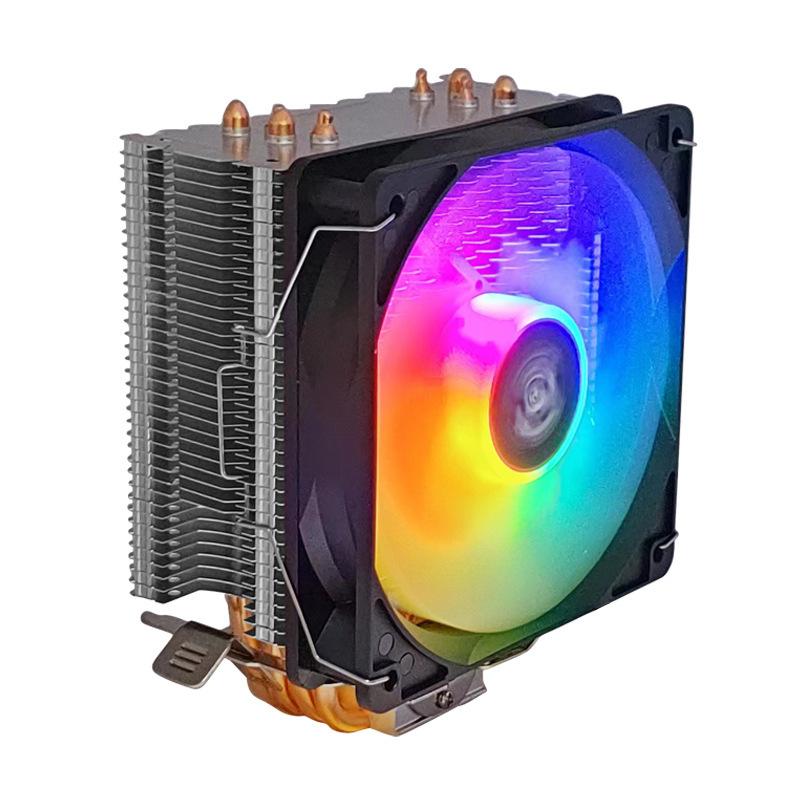 万家风A400台式电脑CPU风冷散热器4热管直触大风量降温散发光风扇