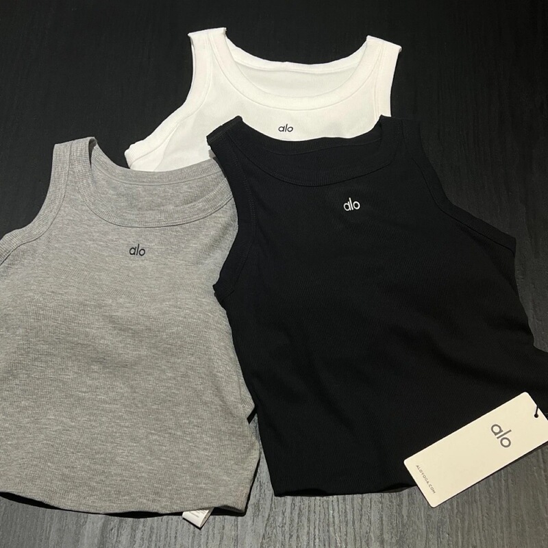 Spot Alo Sports Women's Vest with Chest Pad Fitness Top Skin-Friendly Breathable Yoga Waistless Camisole