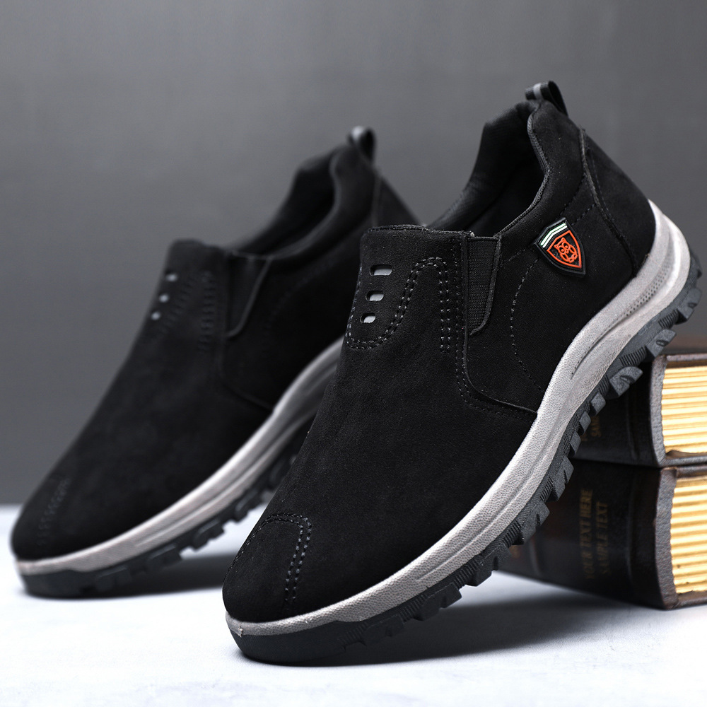 New casual men's for spring 2024, lightweight and breathable canvas surface, one foot lazy shoes, wear-resistant_voghion.com