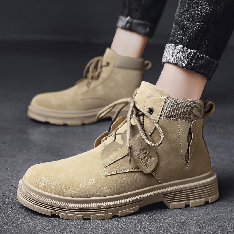 H866 Fall/Winter Men's Shoes High Tops Martin Boots Cargo Boots Motorcycle Boots Vintage Men's Shoes Tide Shoes