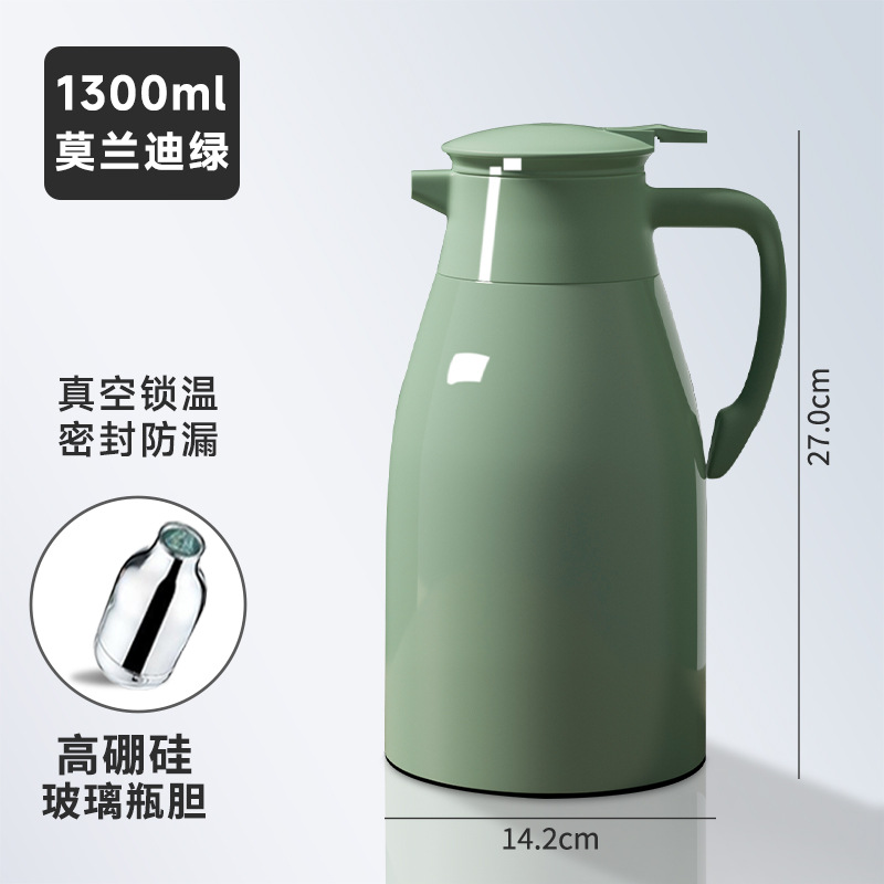 방진모델 - 모란디 그린 1300ml [신메이야 브랜드 + 0.3CM 두꺼워진 내부탱크 + 강력한 온도 잠금]