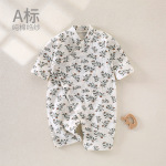 【纯棉纱布】婴儿连体衣a类薄款宝宝春夏季全棉空调服睡衣