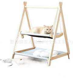 木制猫窝悬挂式宠物摇床猫咪架猫摇篮猫咪吊床宠物床四季通用猫架