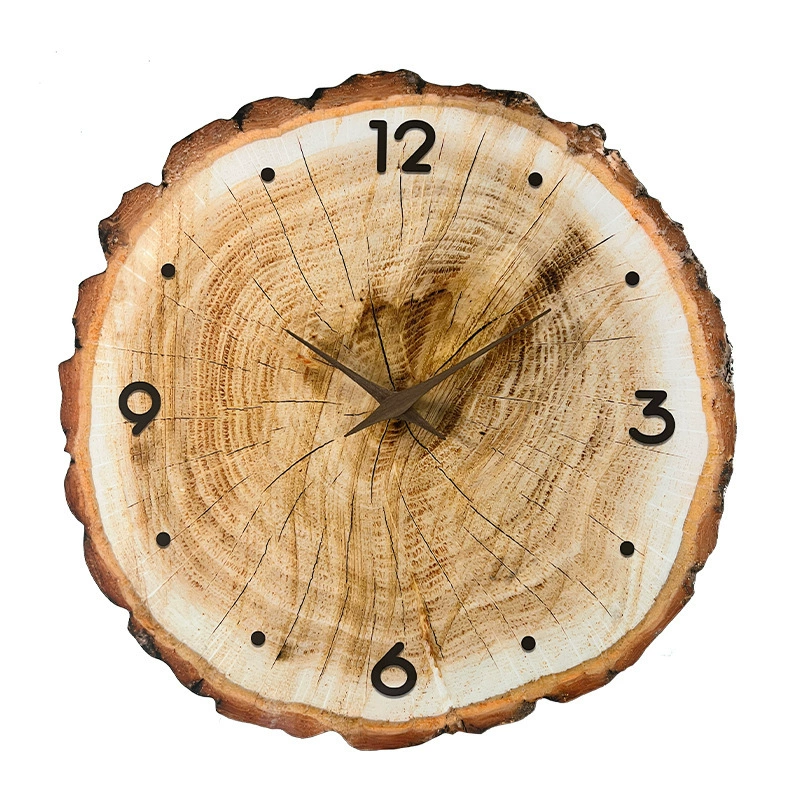 Wooden wall watch, simple and elegant design, high-quality style, wholesale
