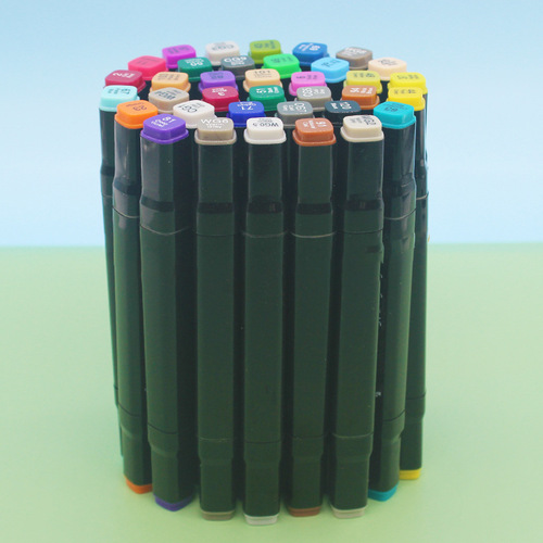 New children's set watercolor pen student graffiti double-head brush oily soft-head color marker painting marker pen