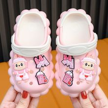 女儿童洞洞鞋夏季卡通EVA沙滩居家两用浴室超软底防滑宝宝