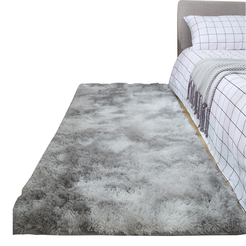 Transfronterizo dedicado tie-dyed de lana de seda sala de estar alfombra dormitorio habitación llena de felpa cama manta hogar
