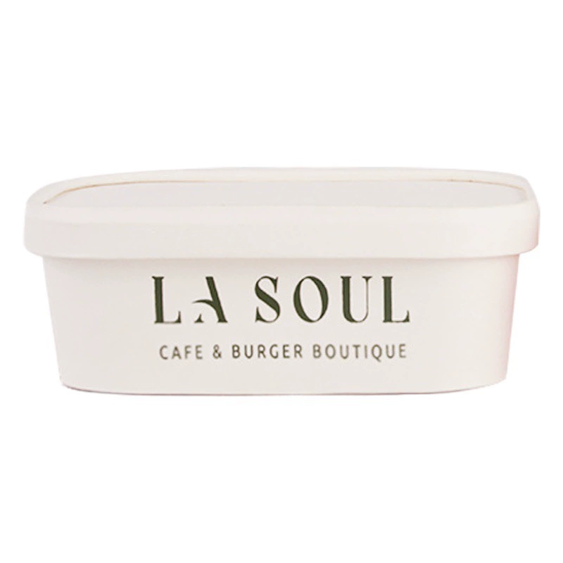 Одноразовая квадратная коробка, ланч-бокс из крафт-бумаги в китайском стиле, прямоугольная бумажная миска для еды, коробка для фастфуда, упаковка для еды на вынос, с возможностью индивидуализации