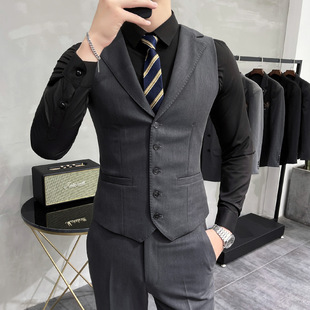 Suit suit High-set Suit Summer Groom Wedding Dress Men's Best Man Clothing suit Vest Suit Pants Brother Suit
