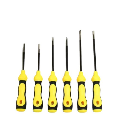 Magnetic extended manual screwdriver cross and flat head industrial screw set combination wrench and screwdriver bit