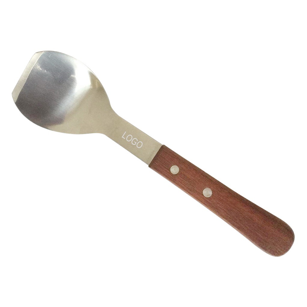 Amazon estilo explosivo pala hecha a mano pala de madera de alta calidad de forma ancha cuchara de helado pala de teppanyaki herramienta de eliminación de hielo de miel